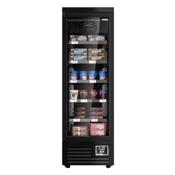 Expositor mural de congelação - 630mm - 443L - com 1 Porta articulada para Kebab em vidro duplo & 5 prateleiras - Preto
