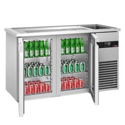 Direct Draw Beer Dispenser / Kegerator PREMIUM - 1550x700mm - Double Glass Doors