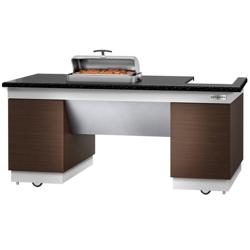 Commercial Dublin Mobile Cooking Station – 2000 x 1000 x 900mm - Black Granite Top - 4 Doors