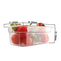 Polycarbonate Gastronorm Container GN 1/4 – Clear – Height: 150 mm