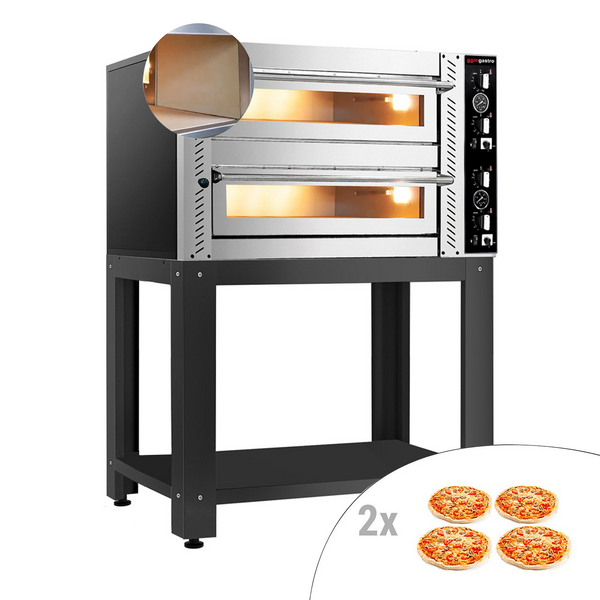 Forno de pizza 4+4x 30 cm (fogo-de-artifício completo) - incl. estrutura de base