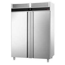 Armoire réfrigérée négative Inox AISI 430 PREMIUM - GN 2/1 - 1400 L - avec 2 portes & 8 grilles