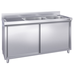 Spülschrank PREMIUM - 2000x600mm - mit 2 Becken rechts