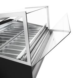 Dondurma Tezgahı IVY - 1292mm - Havalandırmalı - 14x5 Litre Dondurma Kabı için - Siyah