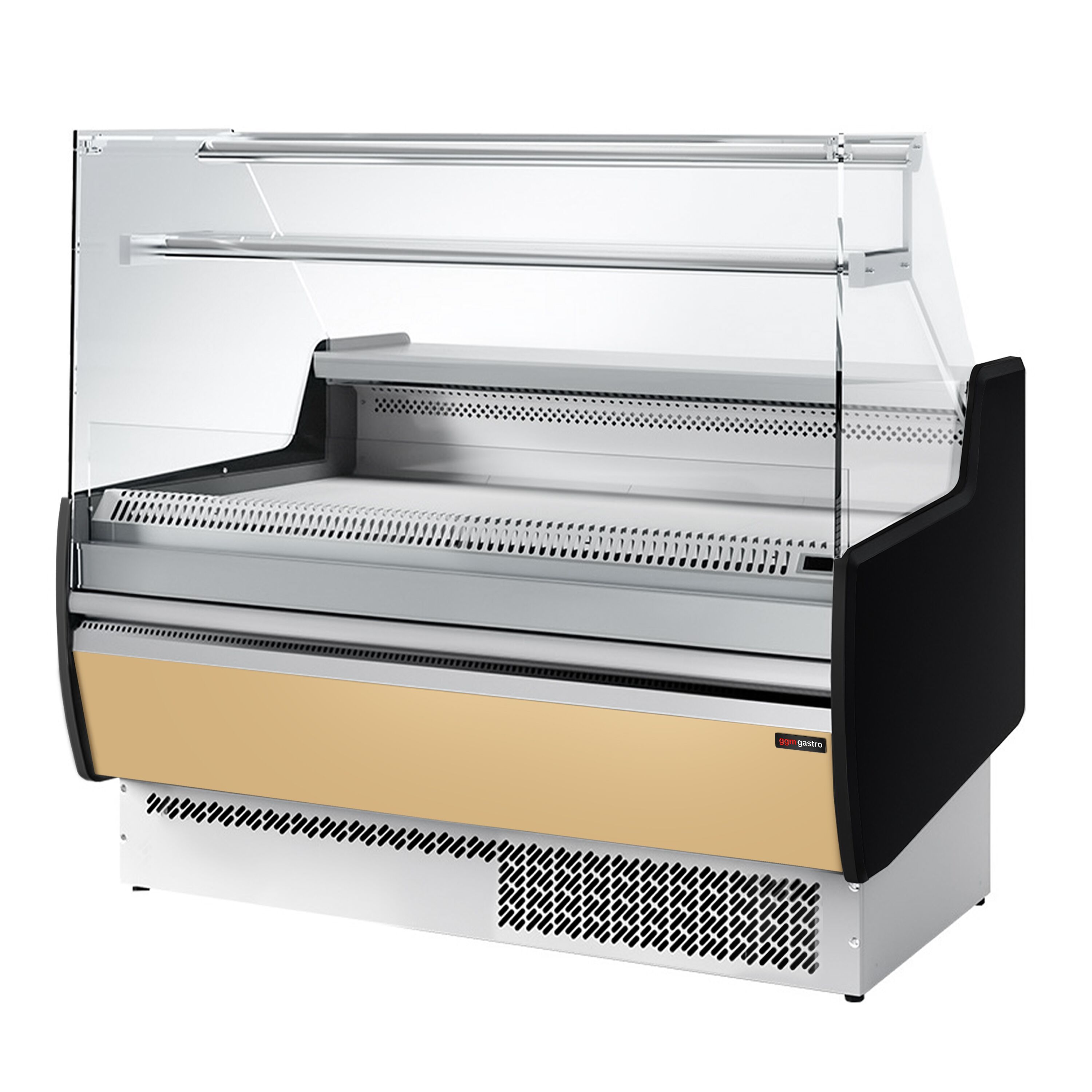 Comptoir vitrine réfrigérée - 1310x953mm - +0/+6°C - 2 portes - 1 étagère - Façade beige