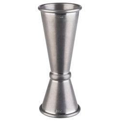 (6 ks) Barová odměrka (jigger) - dvojitá - nerezová ocel - 2,5/5 cl - s ryskou 1,5 cl & 3,5 cl