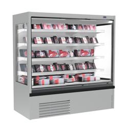 Vitrine murale réfrigérée - Libre-service - 1955mm - 725L - avec 4 étagères - avec rideau de nuit