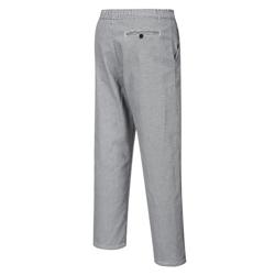 (5 pcs) Unisex Chef Trousers - Black and White Check - Size: L