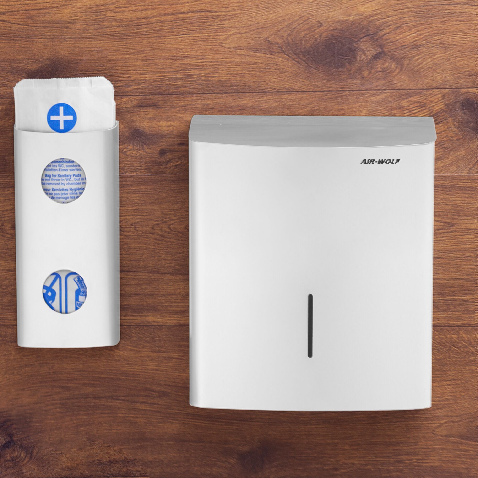 AIR-WOLF | Poubelle hygiénique – 10 L – inox blanc