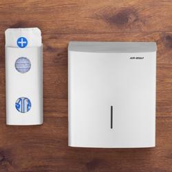 AIR-WOLF | Hygieniajäteastia - 10 L - ruostumaton teräs - valkoinen