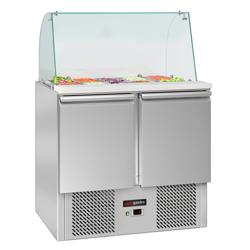 Saladette ECO - 900mm - 2 deuren - met opzetkoelvitrine voor 2x GN 1/1 & 3x GN 1/6