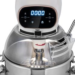 Ipari bolygókeverő - 12 l - 0,88 kW - 3 keverőfejjel - digitális kijelzővel - üstvilágítással - hellelfenbein