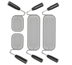 Pastamanden-set 600 & 700 Serie - 2x0,8kg & 2x0,4kg - RVS - 2x 290x105x200mm & 2x 140x105x200mm