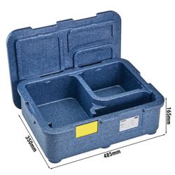 CAMBRO | Cam GoBox® Meal Transport Box – 4‑compartment – 485×350×165 mm – Blue