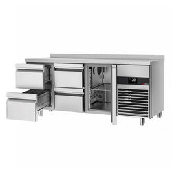 Koelwerkbank PREMIUM - 1865x700mm - met 1 deur & 4 laden & met achterwand