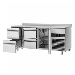 طاولة مبردة PREMIUM - 1865x700mm - 474 لتر - مع 1 باب - مع 4 درج - حاجز خلفي