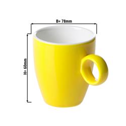 (12 pcs) BART | Espresso Cup Colour Cafe - 65ml - Yellow