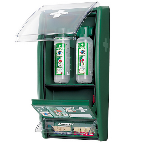 Oogdouchestation met 2 flessen & pleisterautomaat