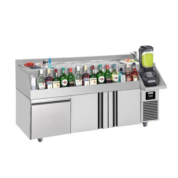 Bar Tipi- & Meşrubat Buzdolabı - 1600x600mm - 235 Litre -2 Kapılı, 1 Çekmeceli & Raflı