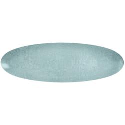 (2 pieces) SELTMANN WEIDEN | Rectangular Coupe Serving Platter – 440x140 mm - Turquoise - Porcelain