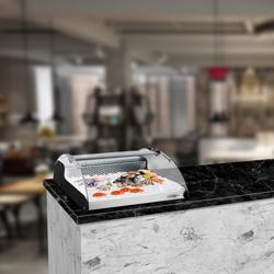 Vitrine refrigerada de mesa para peixes