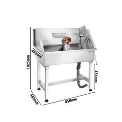 Verzorgingsbad voor huisdieren - met kraan & antislipmat