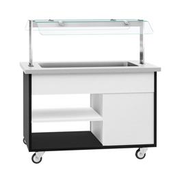 Buffet self-service chaud DANZIG - 1300mm - 3 bacs GN 1/1