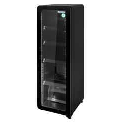 GASTRO-COOL | Vetrina frigo per bibite - 418mm - 140l - Slim - con 1 porta in vetro & illuminazione LED - Nero