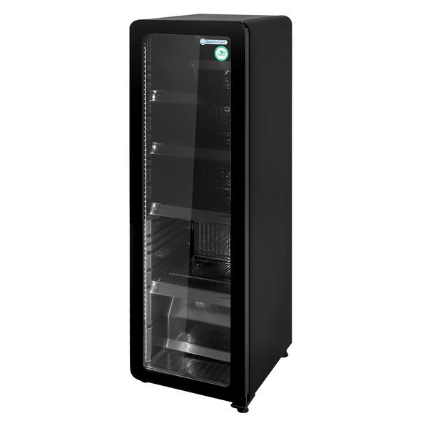 GASTRO-COOL | Vitrine réfrigérée à boissons - 418mm - 140 L - étroit - 1 porte vitrée - éclairage LED - Noir - 0 à +10 °C