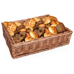 Wicker Bread & Roll Basket – Rectangular - 40 × 30 cm - Full Willow - Natural