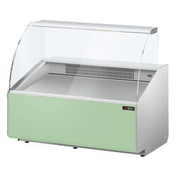 Vitrină frigorifică orizontală - 1300mm - 460 wați - standard cu panou frontal negru