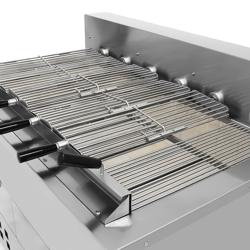 Kolgrill - 1 400 mm - med 6 spett - rostfritt stål