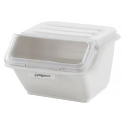 Cutie pentru ingrediente - cu capac frontal - 296x367 mm - 8 L - polipropilenă - alb - stivuibilă