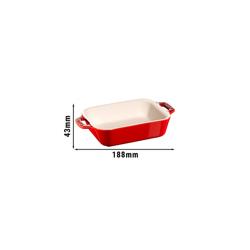 STAUB | CERAMIQUE - Casseruola - 140x110mm - Ceramica - Rosso ciliegia