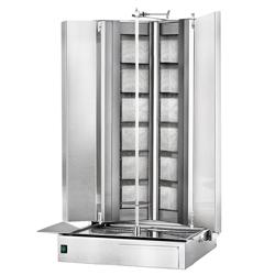 Gas Kebabgrill - V-form - 6+6 brännare - max 150 kg