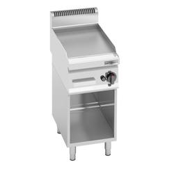 Gasbakplaat - 4kW - Glad - Bakoppervlak: 296x430mm - met open onderbouw