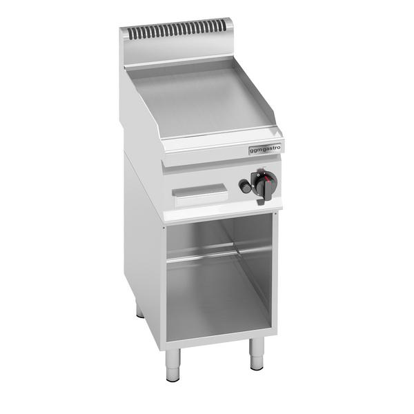 Plancha à gaz - plaque acier - 4,0 kW - Lisse - Surface de cuisson : 296x430mm - incl. support