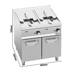 Dubbele elektrische friteuse - 22+22 liter - 44 kW - mechanische bediening