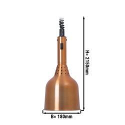 Lampe chauffante infrarouge – 250 watts – Ø 180 mm – Cuivre