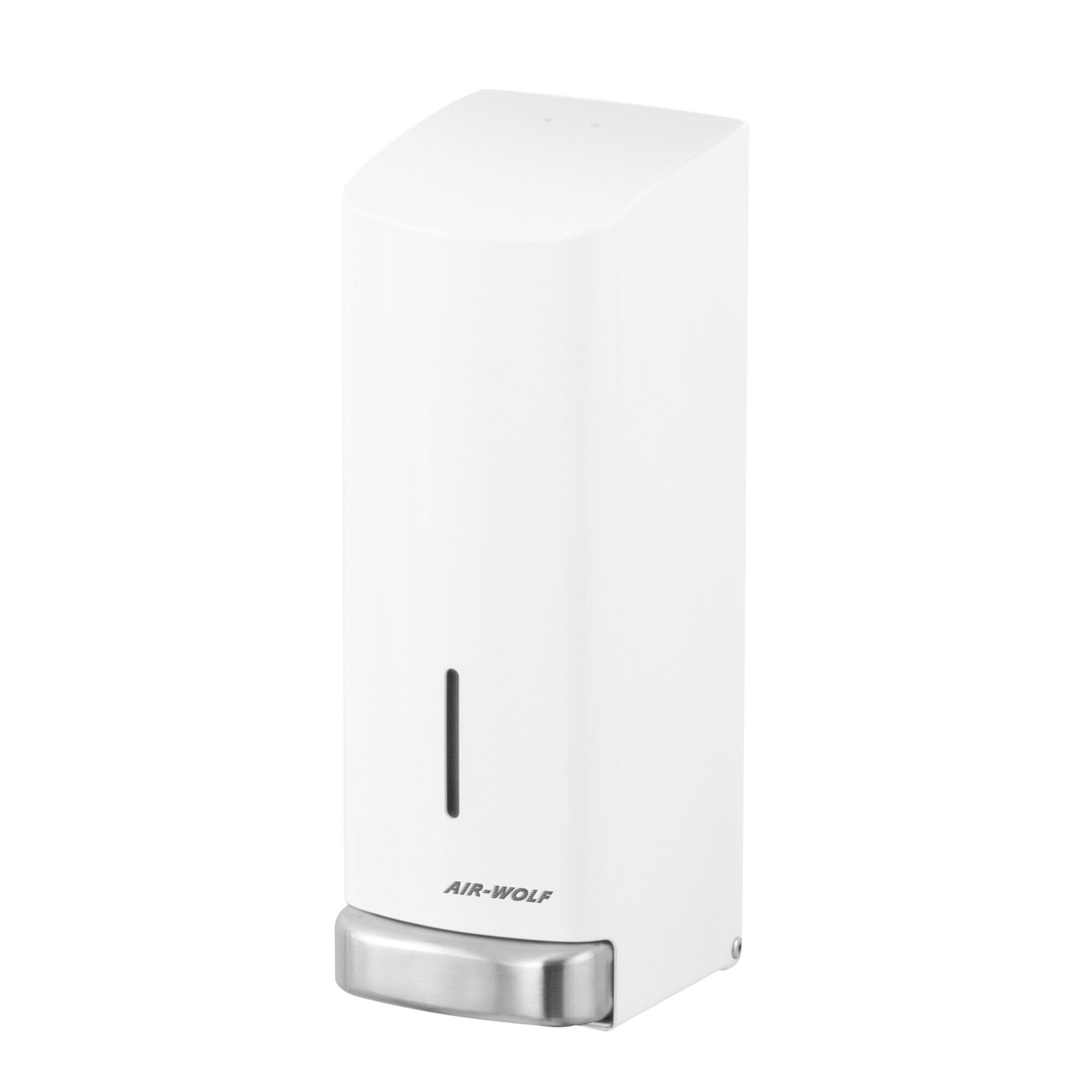 AIR-WOLF | Zeep & desinfectie dispenser met drukknop - 1200ml - Roestvrij staal - Wit