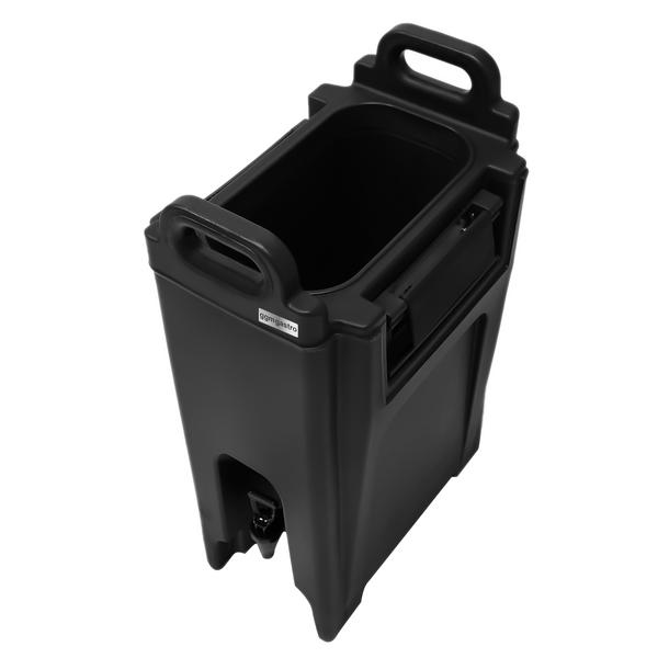 Recipiente de bebida térmica com torneira - 20 litros / preto