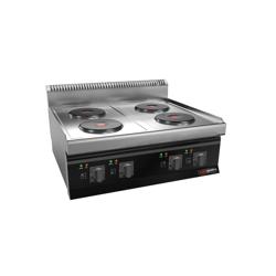 Fogão eléctrico - 4 placas circulares (9,2 kW)