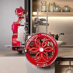 BERKEL | Commercial Flywheel Meat Slicer B114 – Ø319 mm blade - Red - With Stand - 670×825×1480 mm