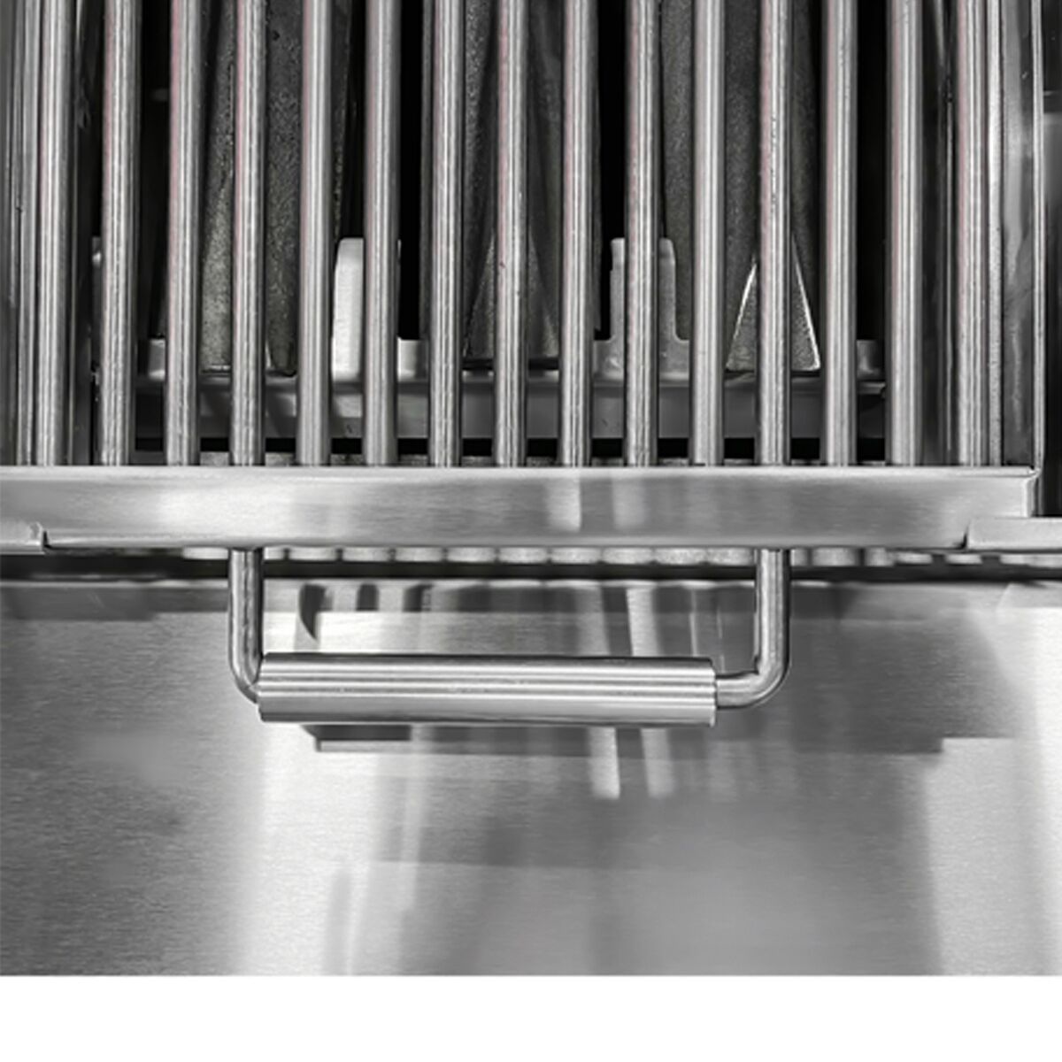 Barbecue à gaz professionnel - 25kW - sur pied - P900mm - 9 brûleurs - 4 grilles de cuisson - grille inclinable - grilles de cuisson en fonte