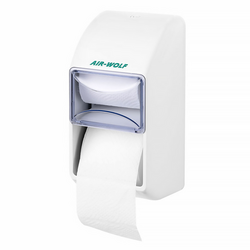 AIR-WOLF | WC papierdispenser - voor 2 huishoudrollen - ABS kunststof - Wit