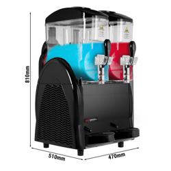 Machine à granita Professionnelle - 2x 12L - 880W - Noir
