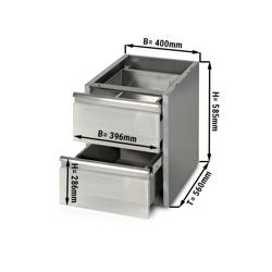 Çekmece ünitesi PREMIUM - 2 çekmece - Tezgah altı modülü 400x560 mm - ATK için 600 mm derinlik