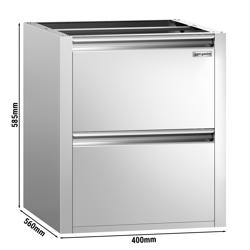 Çekmece ünitesi PREMIUM - 2 çekmece - Tezgah altı modülü 400x560 mm - ATK için 600 mm derinlik