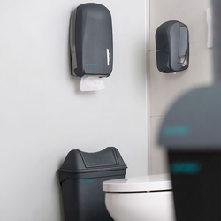 AIR-WOLF | WC papierdispenser - voor maximaal 500 losse vellen - ABS kunststof - Antraciet