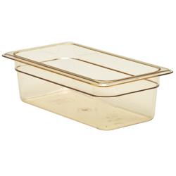 (6 szt.) CAMBRO | H-PAN™ - Żaroodporne pojemniki GN 1/3 - Bursztynowy - Głębokość 100 mm	